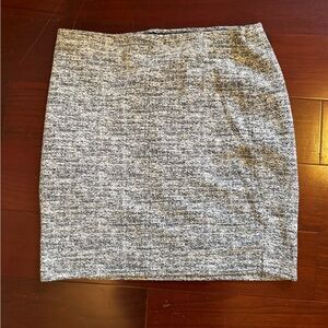 Express Black and White Tweed Pencil Skirt